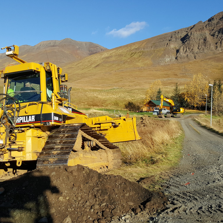 Frá lagningu ljósleiðara í dreifbýli Blönduóssbæjar: Mynd: blonduos.is