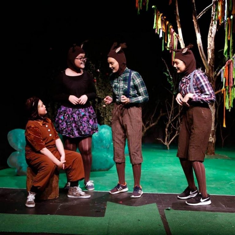 Frá uppsetningu Leikfélags Sauðárkróks á Dýrunum í Hálsaskógi árið 2016. Mynd: Facebooksíða Leikfélags Sauðárkróks.