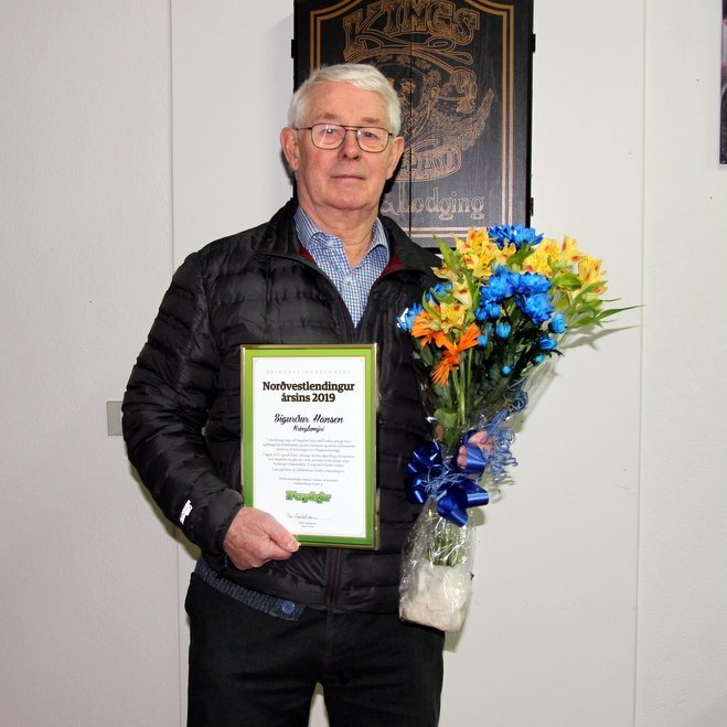 Sigurður Hansen var Maður ársins 2019 á Norðurlandi vestra. Mynd:PF