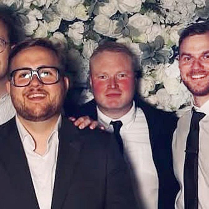 Hljómsveitin Mannamót. Í henni eru jafnmargir og í Bítlunum en helmingi fleiri en voru í Wham! og þremur fleiri en voru í Phil Collins. AÐSEND MYND