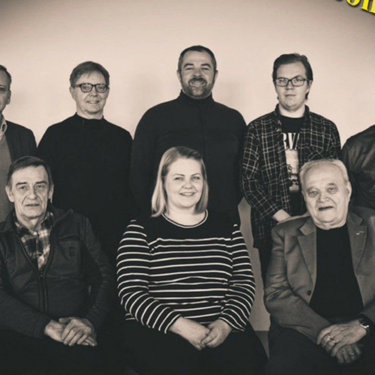 Efri röð frá vinstri: Jóhann, Guðmundur, Róbert, Sigfús og Margeir.
Neðri röð frá vinstri: Jón, Guðrún Helga og Björn.