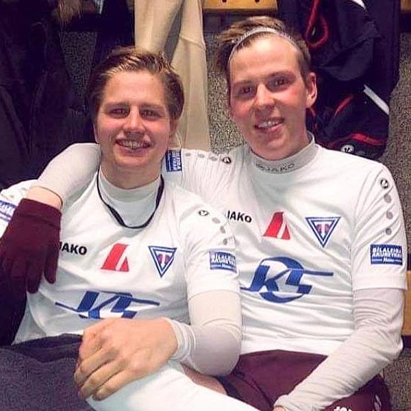 Arnar og Óskar Smári skoruðu mörk Tindastóls og voru nokkuð ánægðir með sig að leik loknum. MYND AF FB