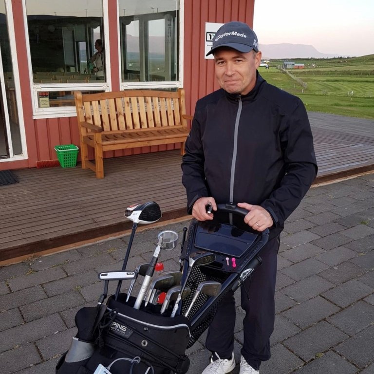 Marteinn Jónsson stóð uppi sem sigurvegari á mótinu. MYND: KBH