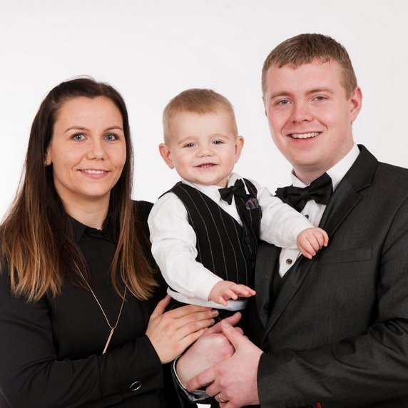 Matgæðingarnir Elín Árdís og Unnar Bjarki með Björn Henrý. Mynd úr einkasafni.