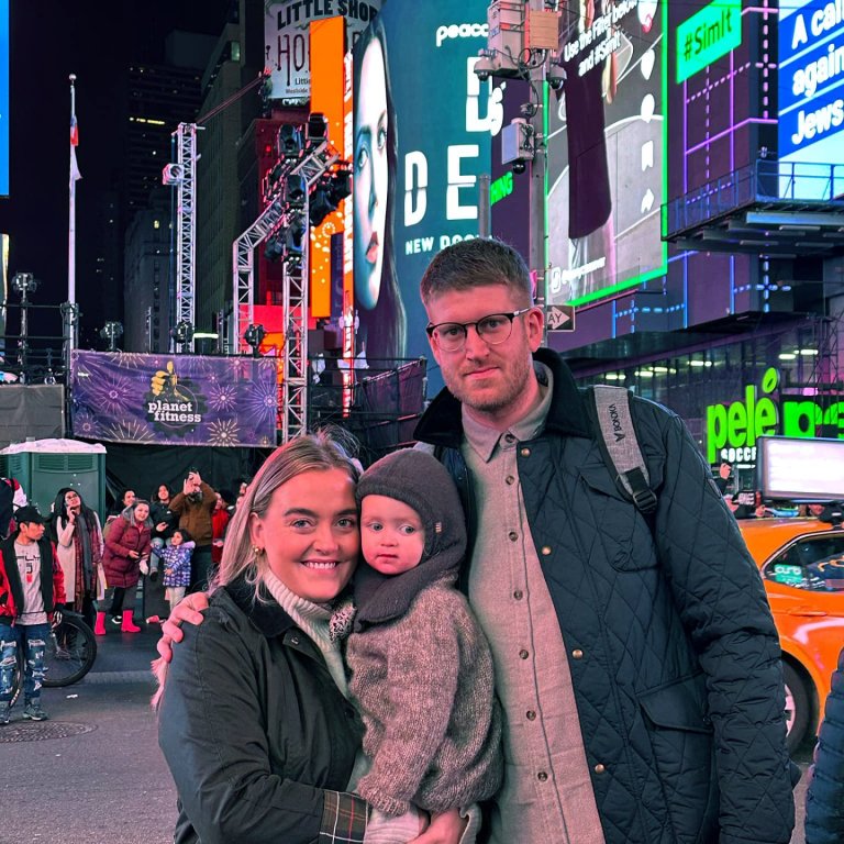 Ísabella og Jens Valgeir með Matthildi Móu. AÐSEND MYND