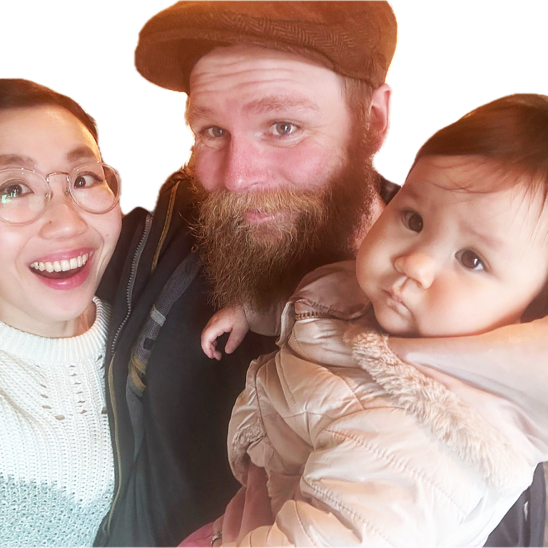 Mariko, Jói á móti og Íris Þóra. MYND AÐSEND