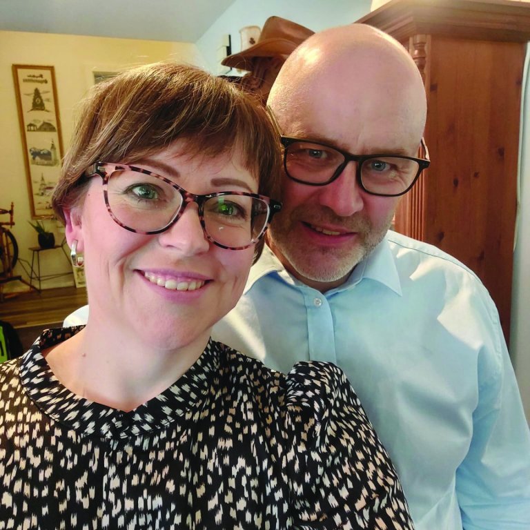 Aðalbjörg og Óskar á góðri stundu. MYND AÐSEND