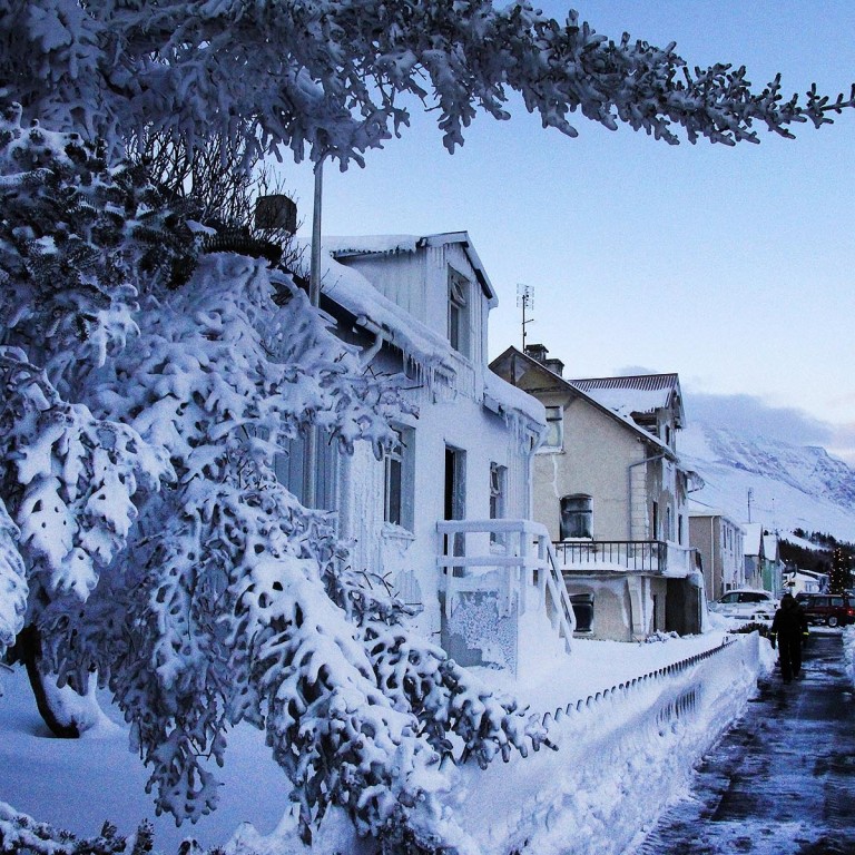 Jólalegt á Króknum í gær