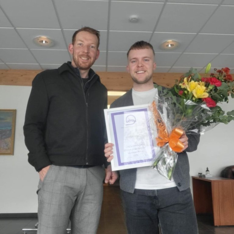 Magnús Barðdal Reynisson atvinnuráðgjafi hjá SSNV og Jóhann Daði Gíslason verkefnisstjóri tónleikanna. MYND SSNV