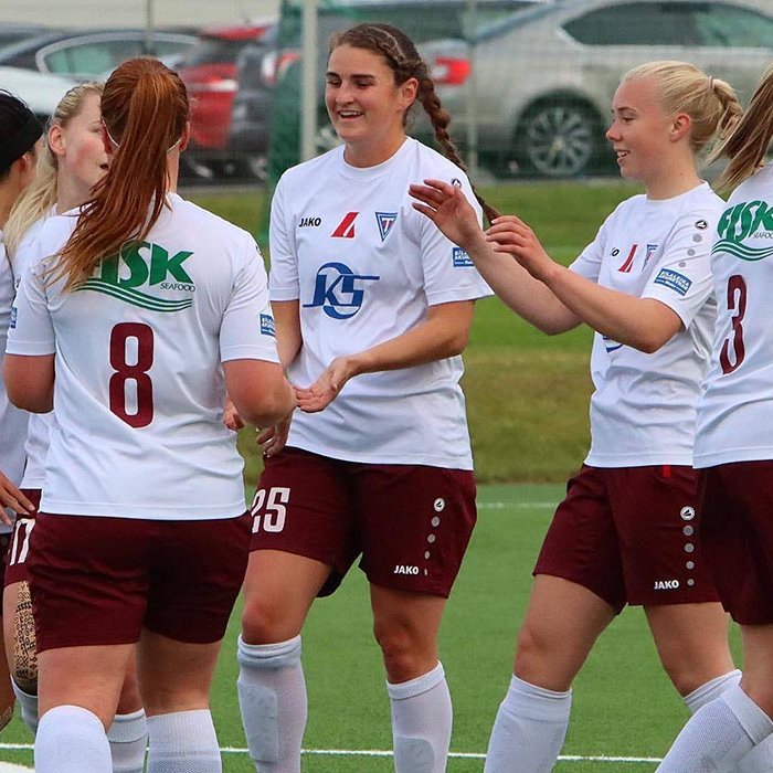 Murielle Tiernan var á skotskónum í dag og gerði hat-trick. Þessi mynd er frá því fyrr í sumar. MYND: ÓAB