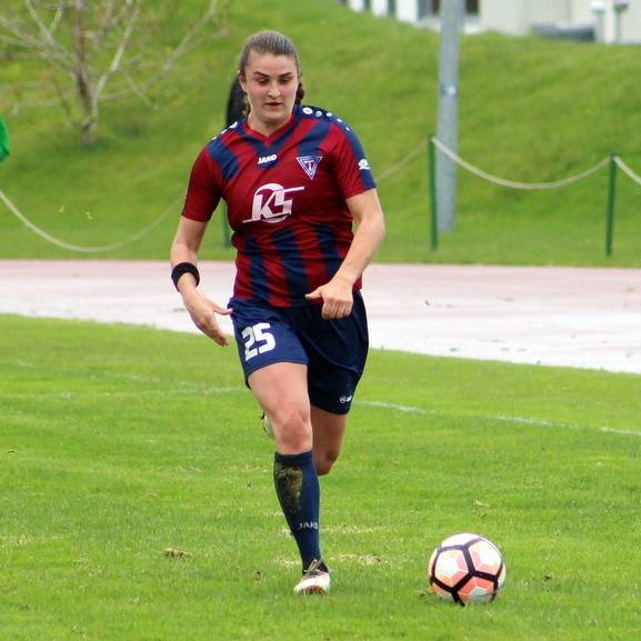 Murielle Tiernan skoraði þrennu gegn Einherja í gær. Mynd úr myndasafni: PF.