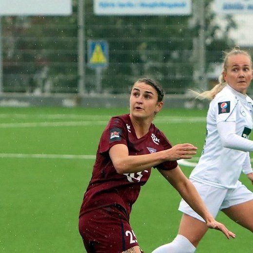 Það tók Murielle 5. mínútur að finna markið þetta árið. Hún er að hefja sitt fimmta tímabil með Tindastól og hefur hingað til skorað 87 mörk í 76 KSÍ-leikjum. Mynd: ÓAB