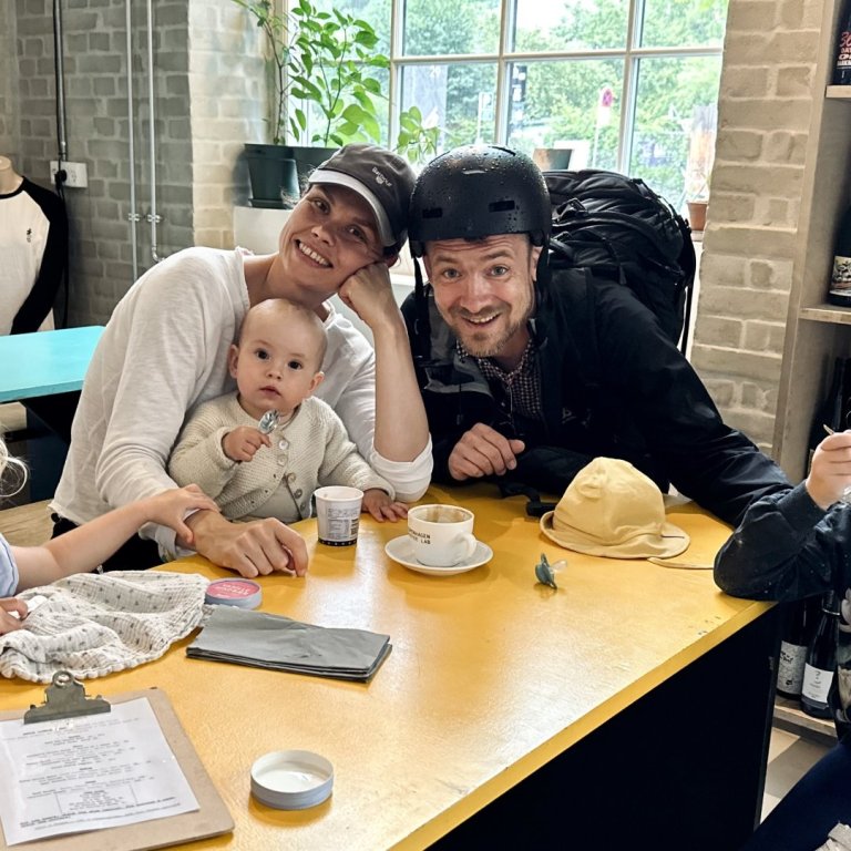 Fjölskyldan í Kaupmannahöf sumarið 2023. Fyrsta heimsóknin síðan þau fluttu heim árið 2017. MYNDIR AÐSENDAR