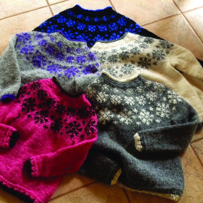 Lopapeysur á barnabörnin.