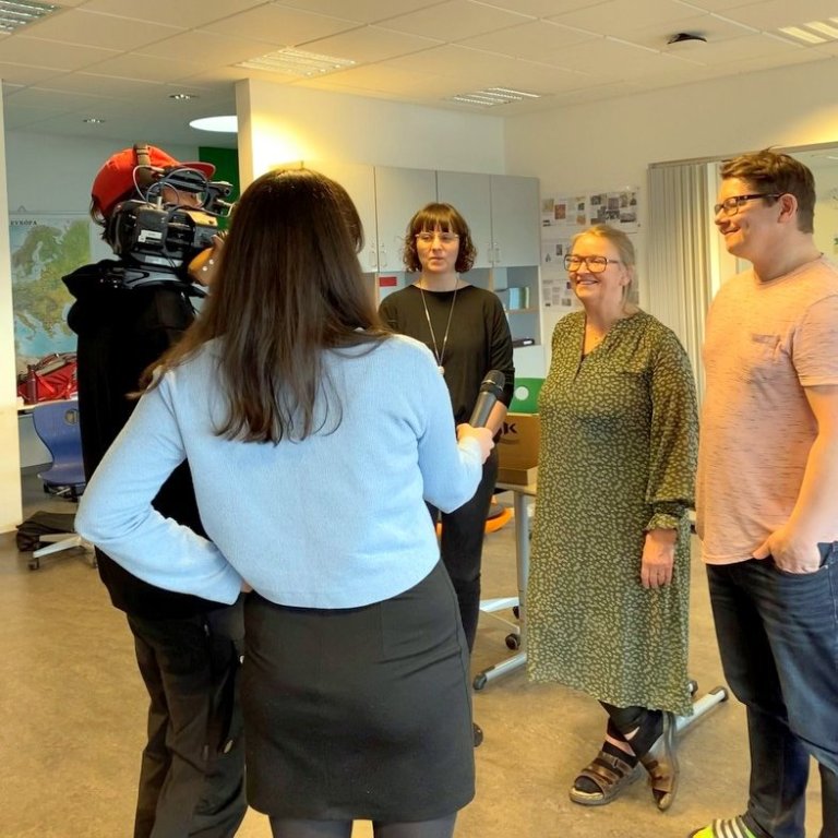 Frá upptöku í Árskóla. Aðsend mynd.