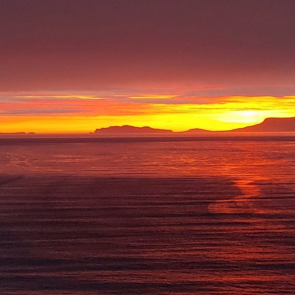 Nætursól í Skagafirði. Mynd: Atli Freyr Kolbeinsson.