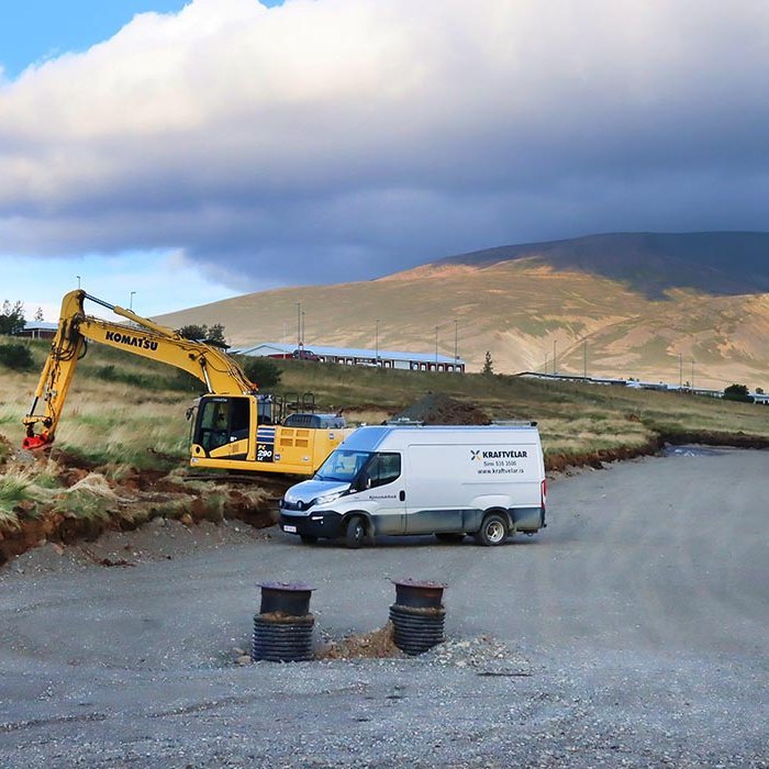Nestún á Sauðárkróki en gatnaframkvæmdir hófust nú síðsumars. MYND: ÓAB