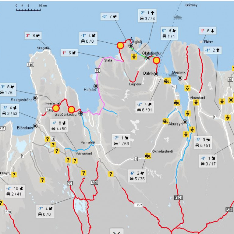 Búist við áframhaldandi hvassviðri og snjókomu