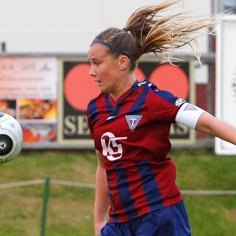 Ólína Sif fyrirliði Stólanna spilar í kvöld síðasta leik sinn á tímabilinu. MYND: ÓAB