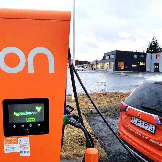 Hleðslustöð ON í Varmahlíð. Aðsend mynd.