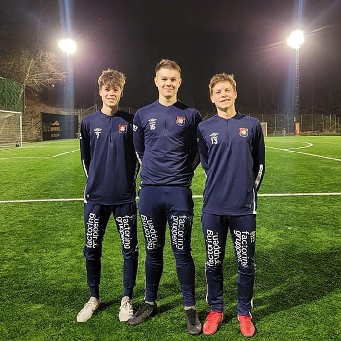 Jón Gísli, Einar Ísfjörð og Sigurður Pétur á sænskri grundu. MYND: TINDASTÓLL.IS