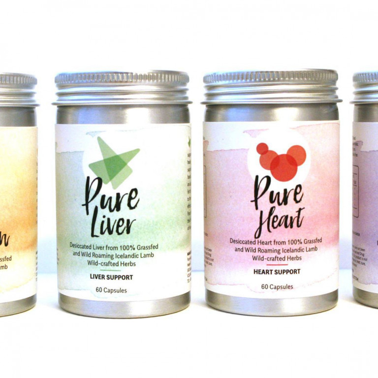 Pure Natura framleiðir vítamín og fæðubótarefni úr innmat og kirtlum úr íslensku sauðfé í bland við villtar íslenskar jurtir.