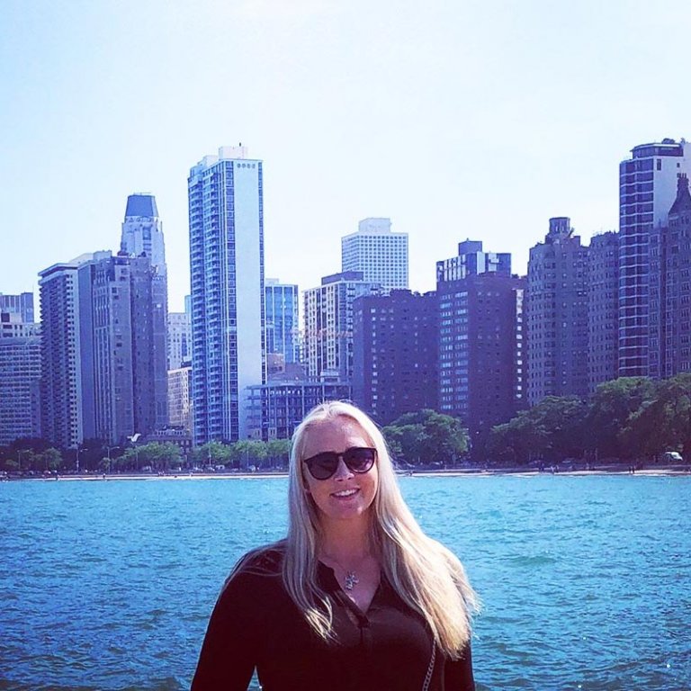 Álfhildur í útlöndum. AÐSEND MYND