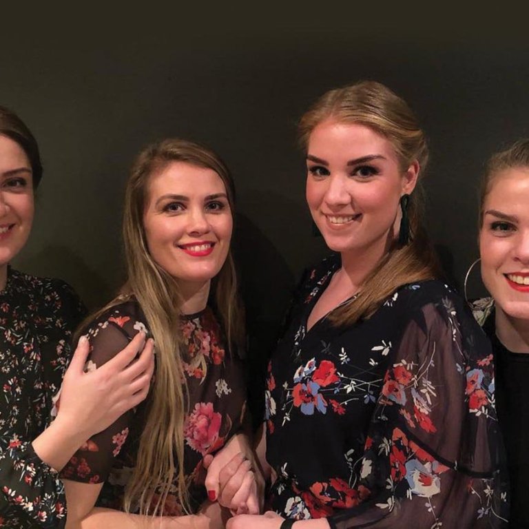Systrahópurinn. Frá vinstri: Gígja, Klara, Halla og Edda. MYND AÐSEND