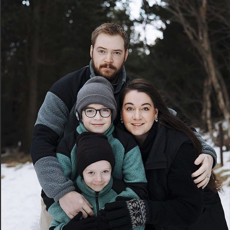 Sandra og fjölskylda. AÐSEND MYND