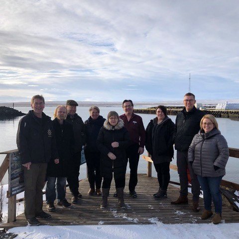 Þátttakendur Ratsjárinnar í heimsókn á Hvammstanga. Mynd: Ratsjain.is