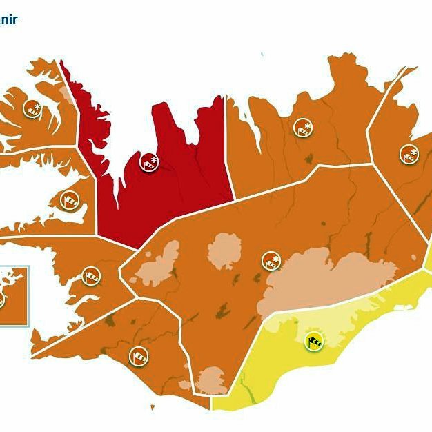 Skjáskot af vef Veðurstofu Íslands.