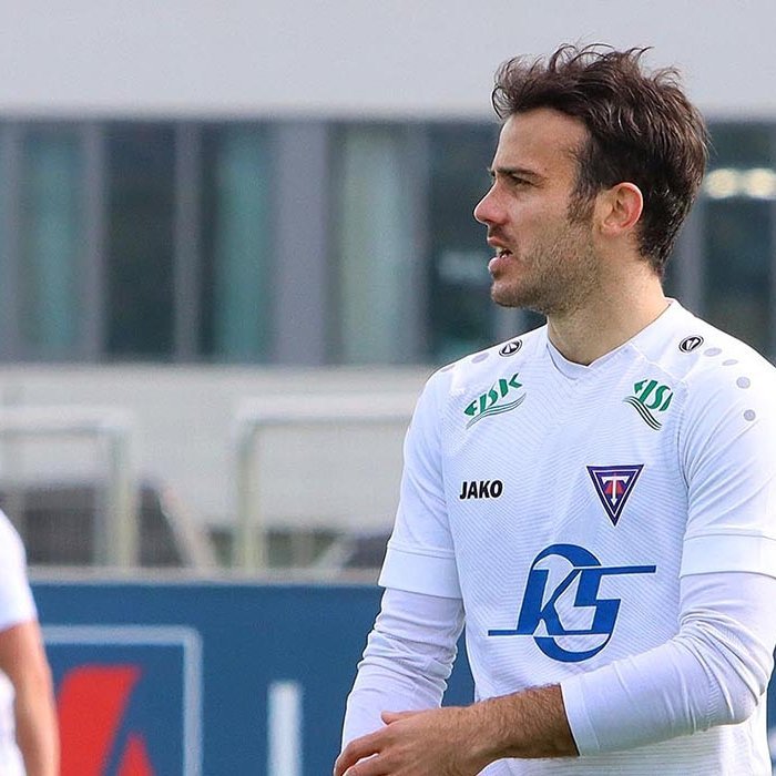 Raul Sanjuan Jorda var á skotskónum í gær og gerði bæði mörk Stólanna. MYND: ÓAB