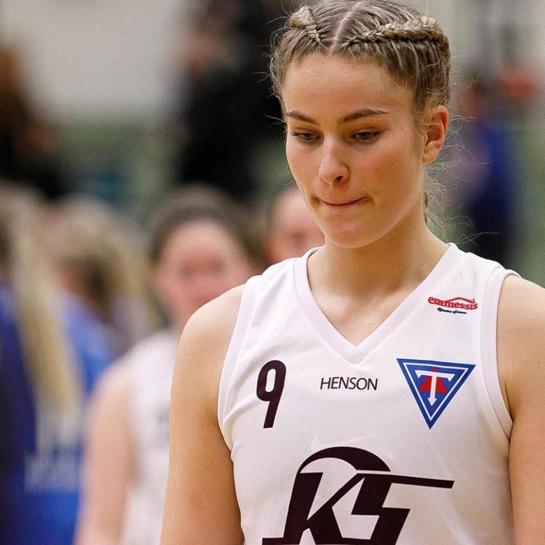 Rebekka Hólm Halldórsdóttir átti fínan leik í dag, gerði ellefu stig og tók sex fráköst. MYND: DAVÍÐ MÁR