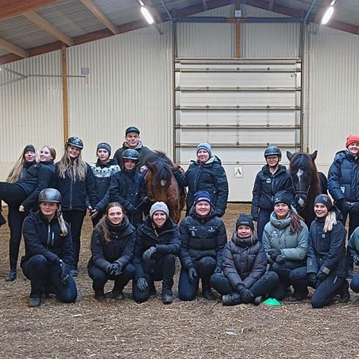 Nemendur Háskólans á Hólum og FNV samankomnir. MYND AF HÓLAR.IS