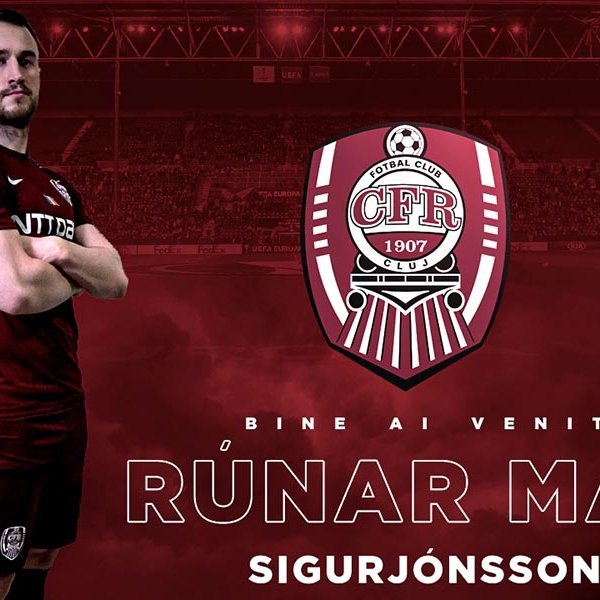Rúnar Már kynntur á heimasíðu CFR Cluj. SKJÁSKOT