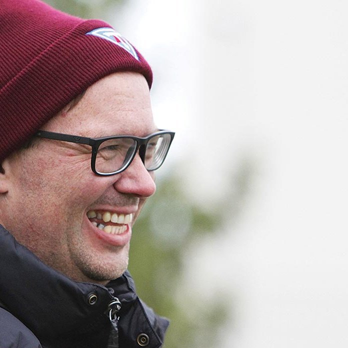 Rúnar á vellinum. MYND: ÓAB