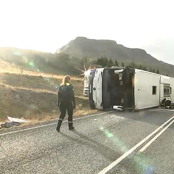 Af vettvangi slyssins. SKJÁSKOT ÚR FRÉTT Á VEF RÚV