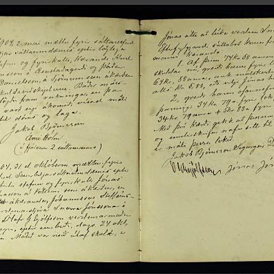 Sýnishorn úr fornri sáttabók. SKJÁSKOT