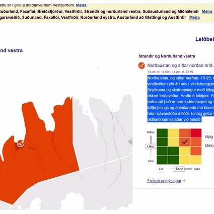 Appelsínugul viðvörun
