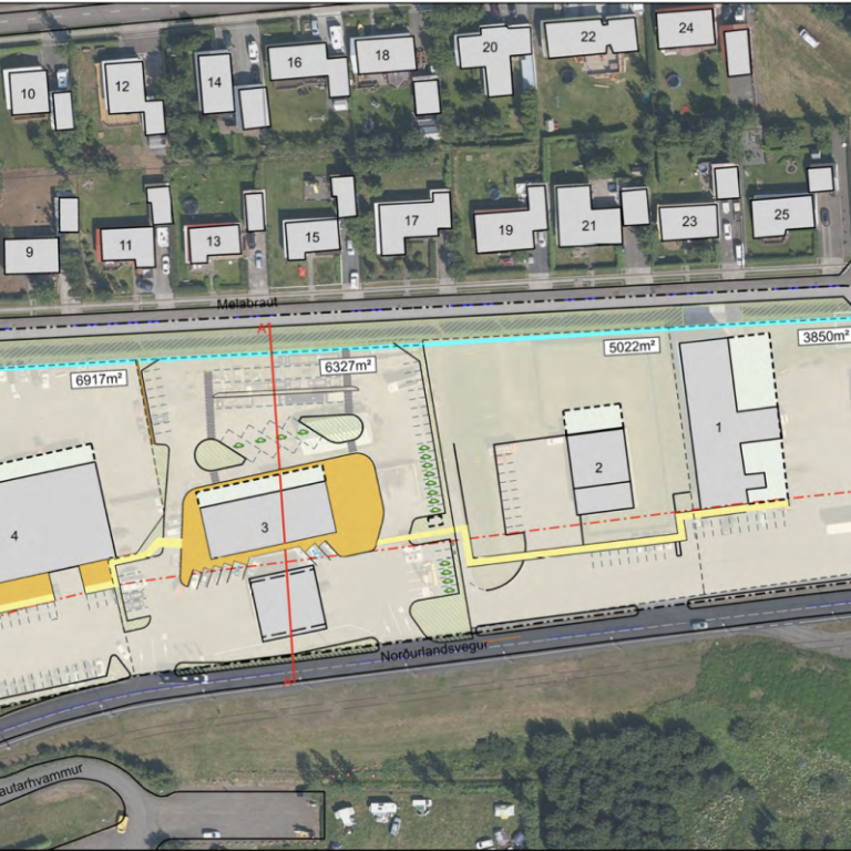 Aðstöðumynd úr skipulagstillögunni sem finna má á síðu Blönduóss.