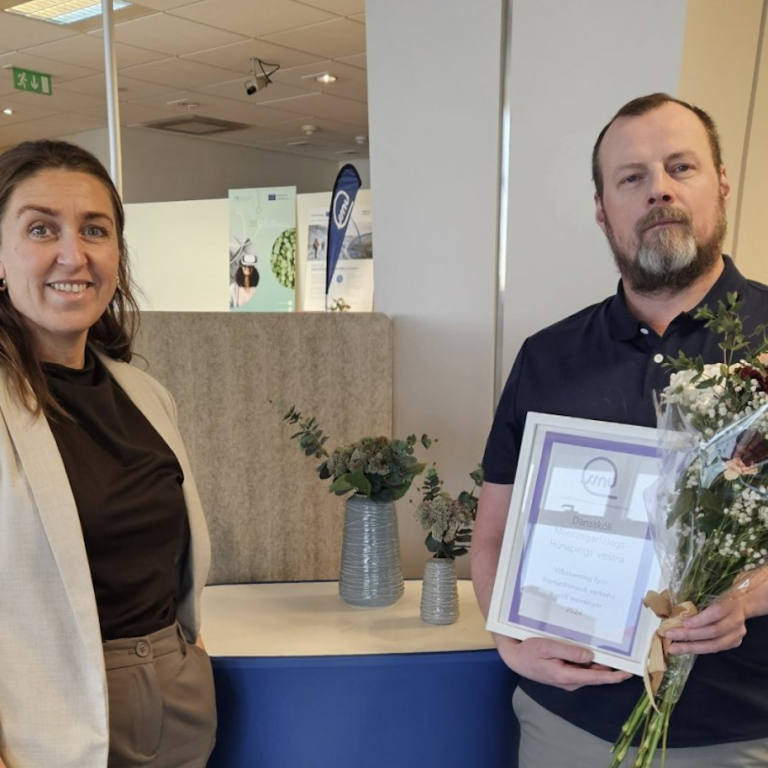 Sveinbjörg R. Pétursdóttir, framkvæmdastjóri SSNV, og Sigurður Líndal, formaður stjórnar Menningarfélags Húnaþings vestra. MYND SSNV