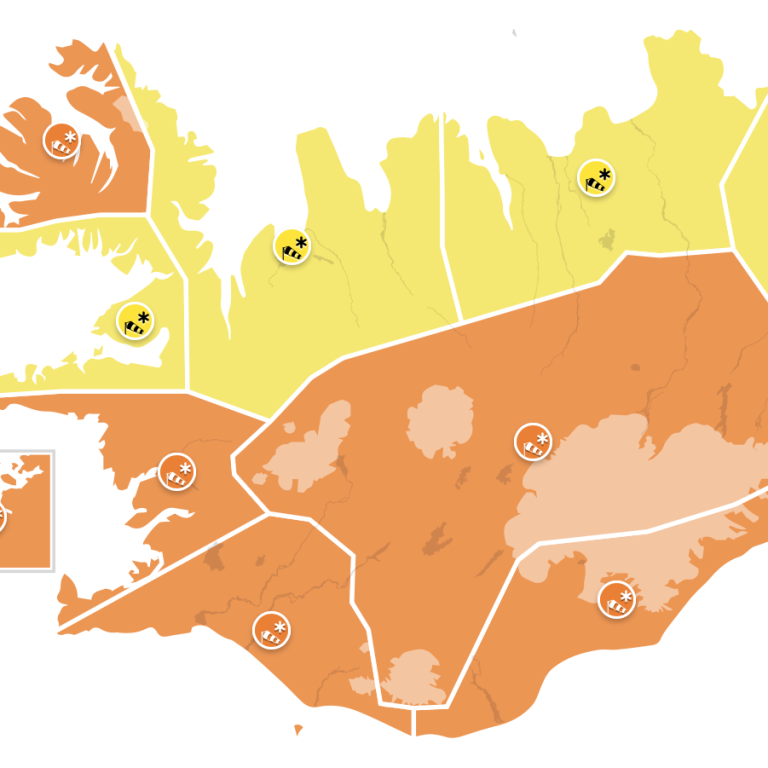 Viðvaranir dagsins. SKJÁSKOT