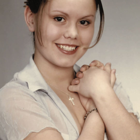 Sunna Dögg á fermingardaginn. MYND AÐSEND