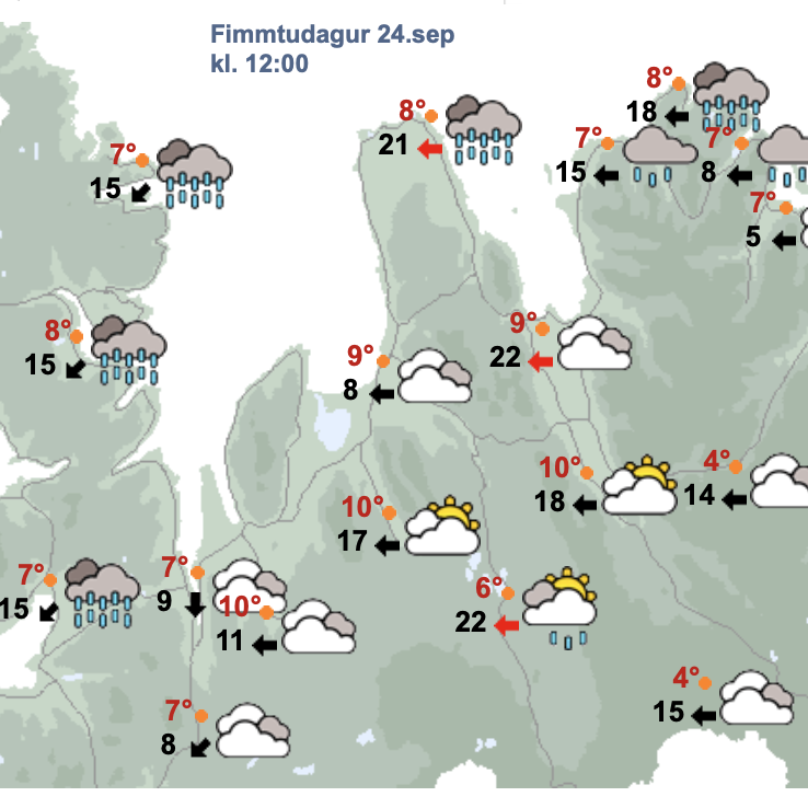 Það er ekkert sólstrandagæjaveður í Skagafirði í dag frekar en víðast hvar á landinu. SKJÁSKOT AF VEÐUR.IS