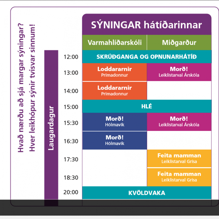 Dagskrá Þjóðleiks.