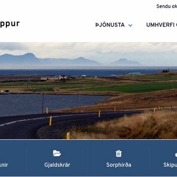Skjáskot af nýrri heimasíðu Húnavatnshrepps.
