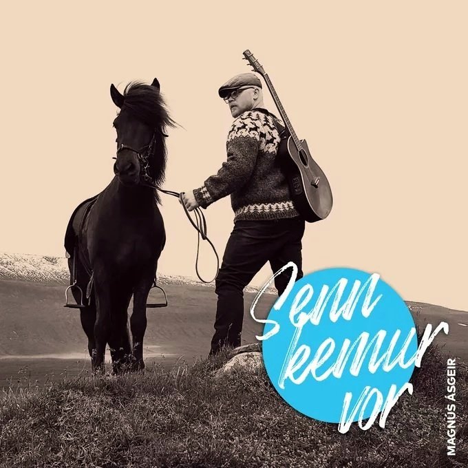 Plötuumslagið sýnir vel hvar áhugi lagahöfundar liggur, hestar og músík.