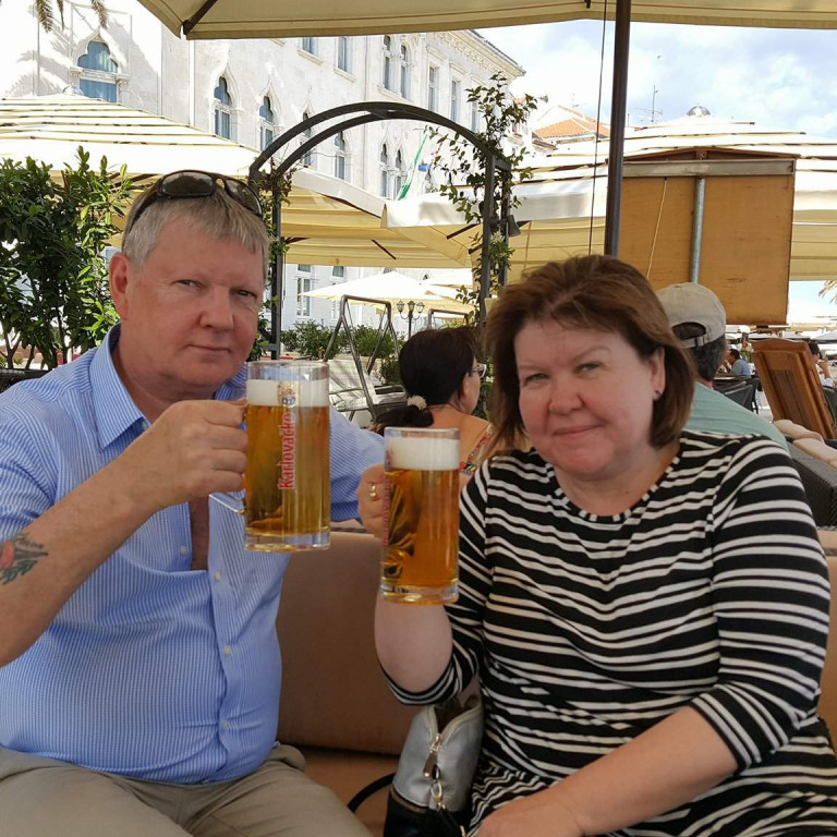 Árni Birgir og Sigga Magg á góðri stund. Mynd úr einkasafni.