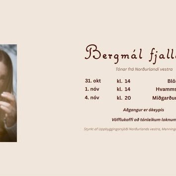 Sigurdís mun halda þrenna tónleika á Norðvesturlandi. Mynd: Af facebook.