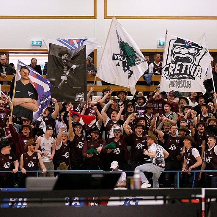 Hún var ekki ónýt stemningin í Síkinu í kvöld þar sem Grettismenn fóru fyrir 1250 áhorfendum sem voru flestir kátir með niðurstöðuna. MYND: DAVÍÐ MÁR